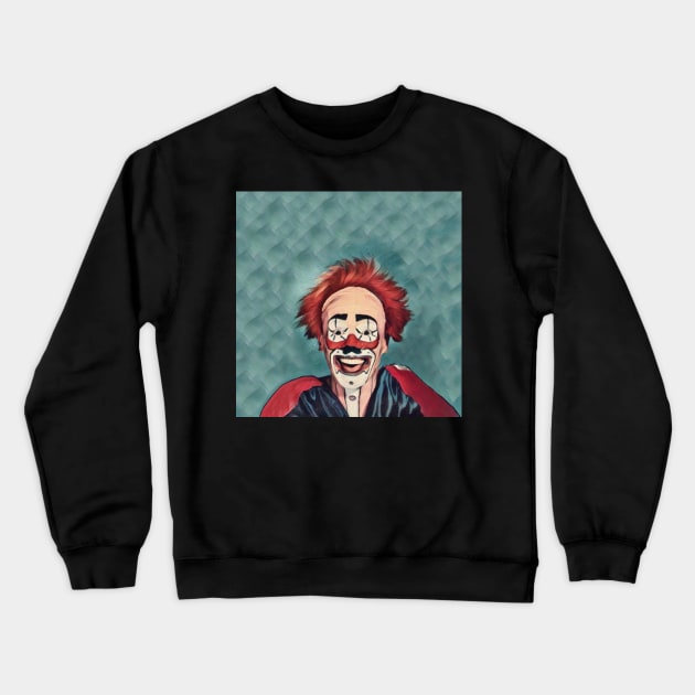 Creepy Clown Crewneck Sweatshirt by funhousejen